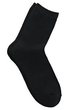凡客男士中筒袜-发热纤维莱卡(2双装)黑色